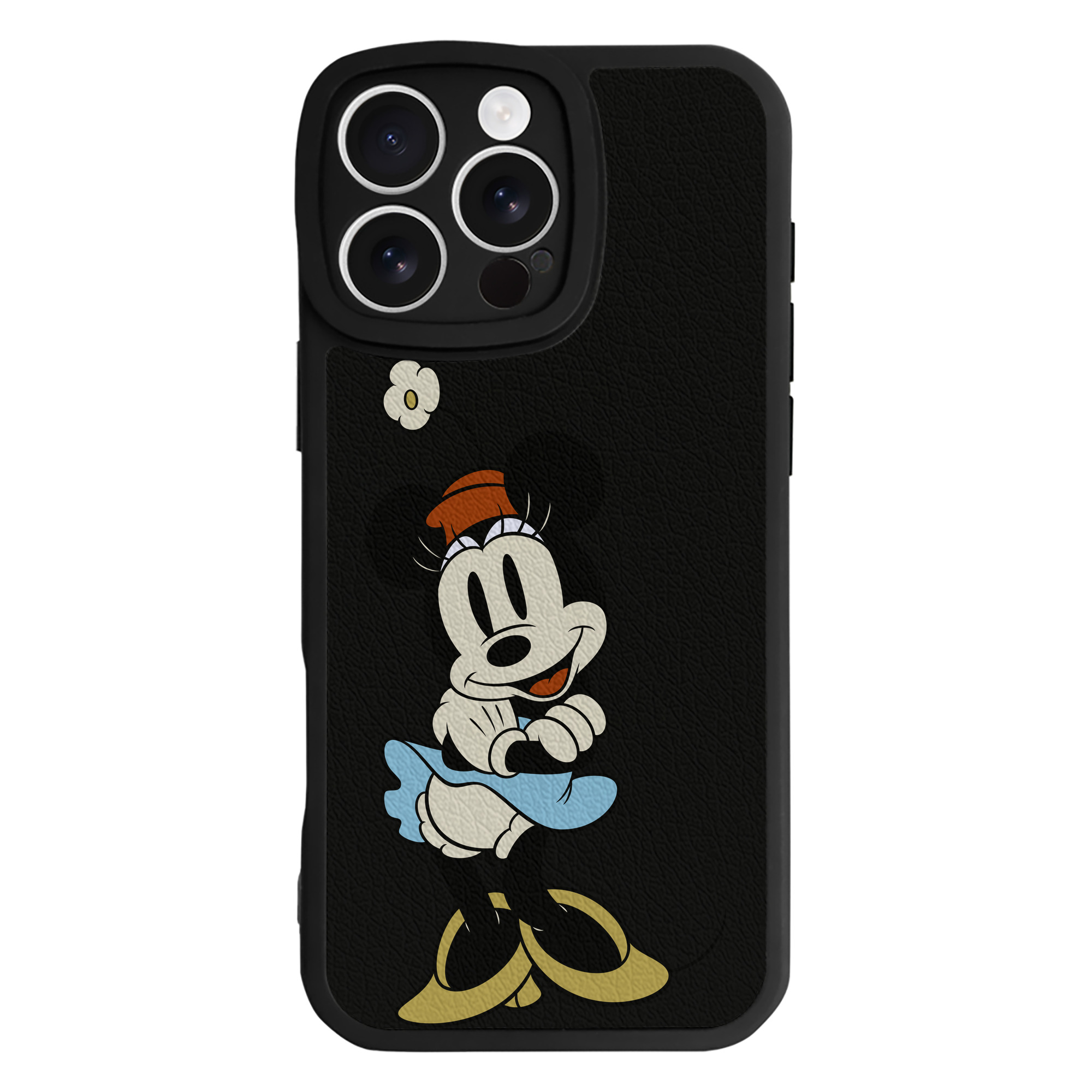 （画像用） ミッキーマウス Mickey Mouse 【iPhone 16シリーズ対応】シリコンスマホケース（レザー調） 材質：シリコン